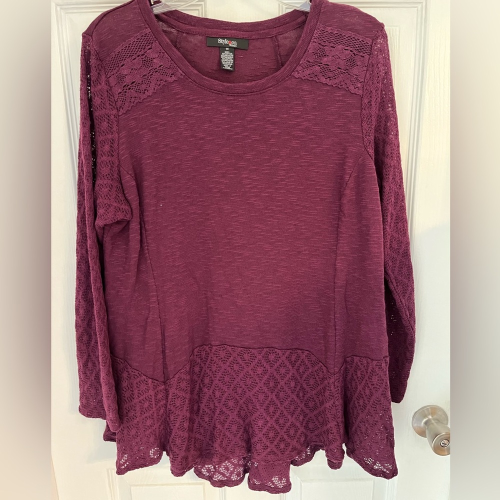 Style & Co NWOT plus knit top